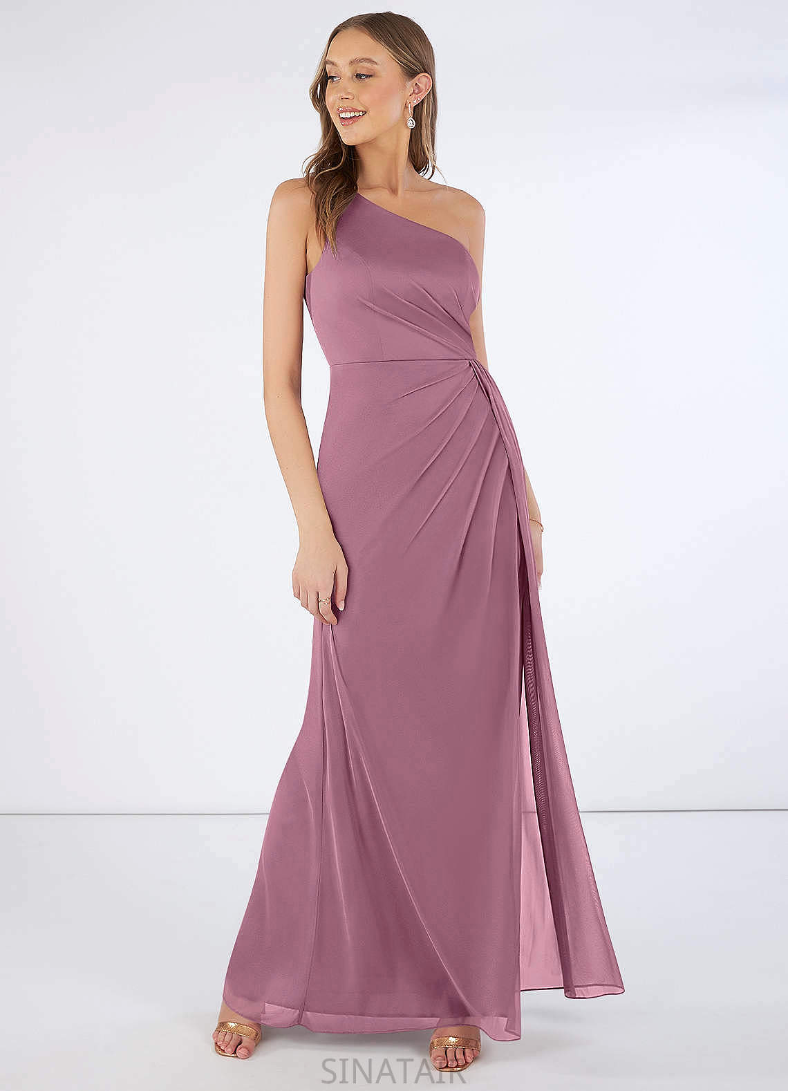 Regan A-Line/Princess Natural Waist Straps Sleeveless Floor Length Bridesmaid Dresses