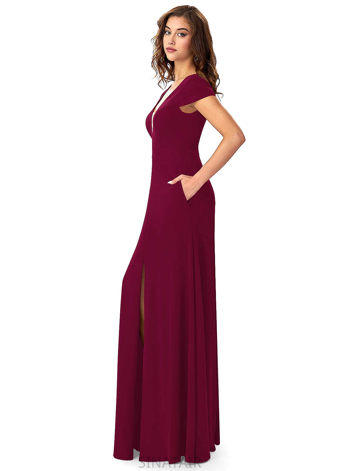 Kaliyah Floor Length Spaghetti Staps Natural Waist A-Line/Princess Sleeveless Bridesmaid Dresses