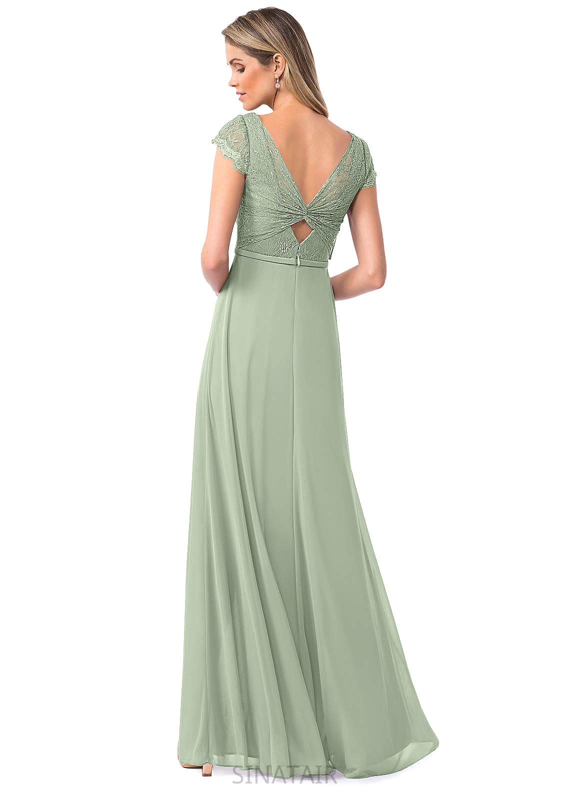 Makenzie Spaghetti Staps Sleeveless A-Line/Princess Floor Length Natural Waist Bridesmaid Dresses