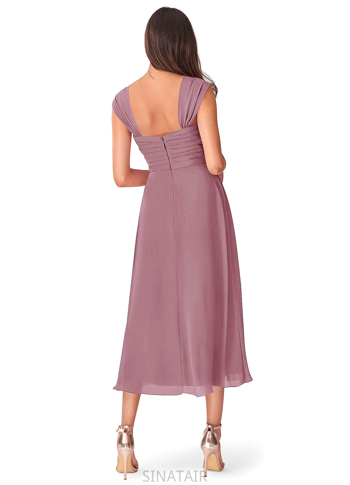 Kimberly Natural Waist Sleeveless V-Neck Floor Length A-Line/Princess Bridesmaid Dresses