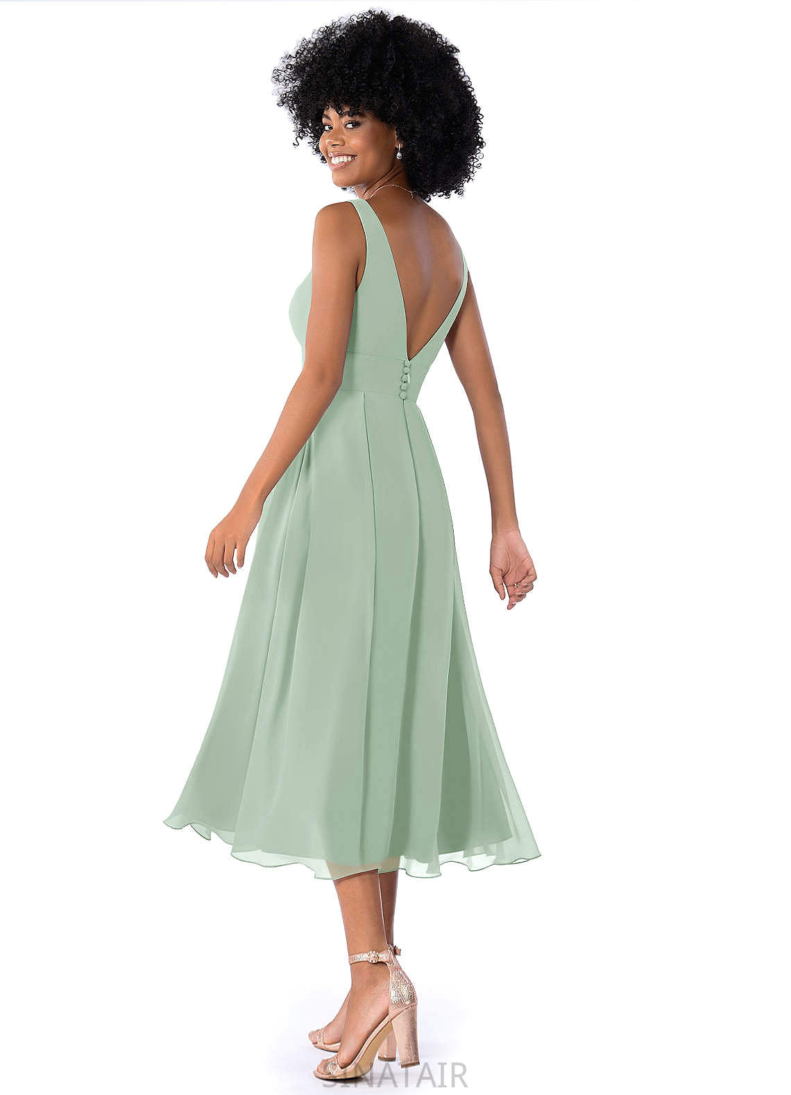 Emely Scoop Cap Sleeves Natural Waist A-Line/Princess Floor Length Bridesmaid Dresses