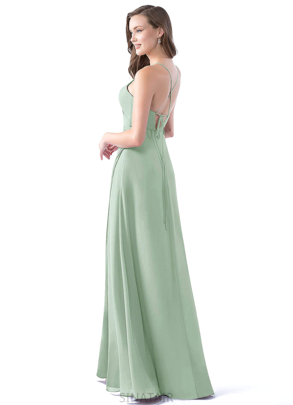 Lilianna Sleeveless Floor Length Spaghetti Staps Natural Waist A-Line/Princess Bridesmaid Dresses