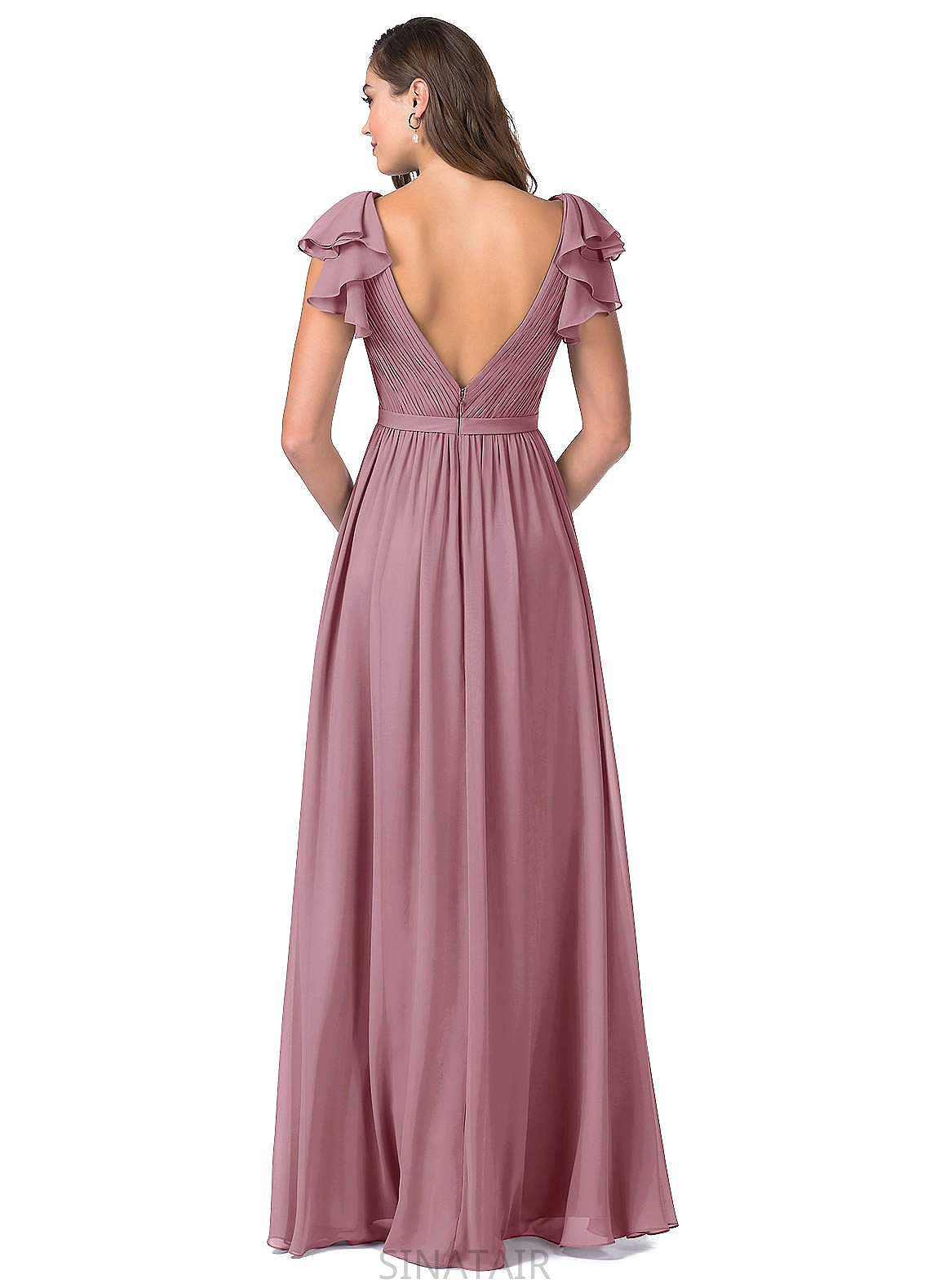 Savanna A-Line/Princess Natural Waist Floor Length Scoop Sleeveless Bridesmaid Dresses