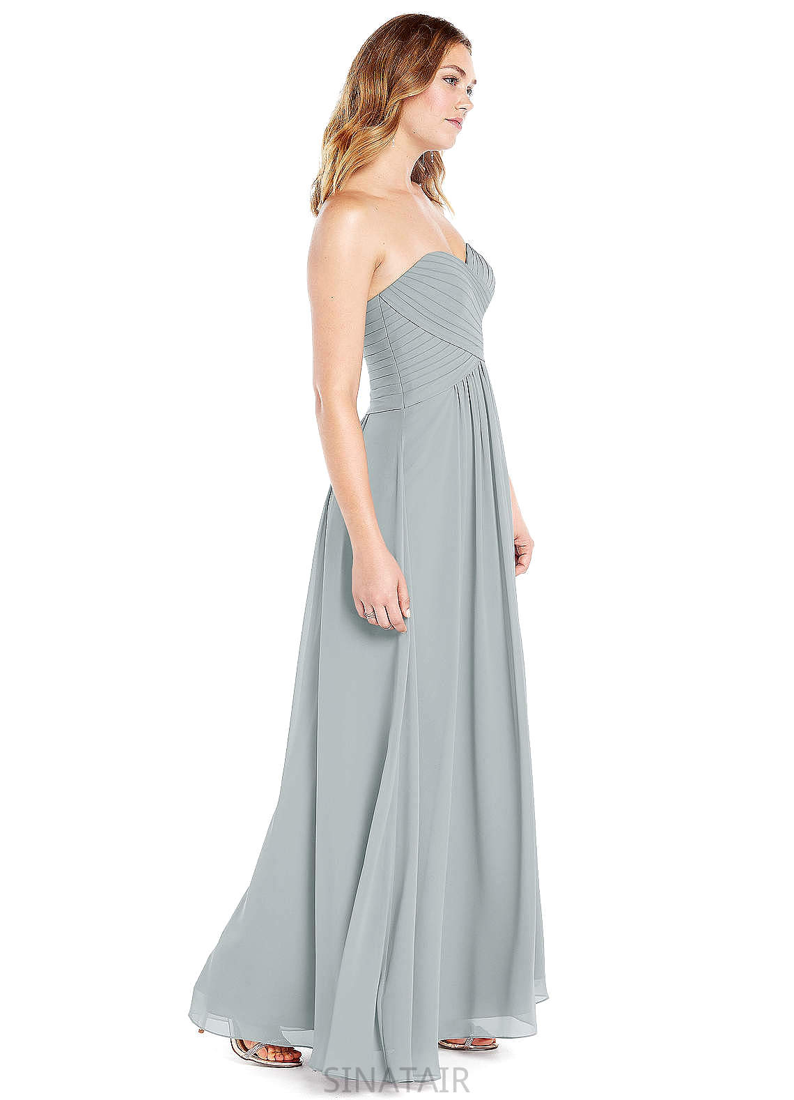 Dominique Velvet Sleeveless Floor Length One Shoulder Trumpet/Mermaid Natural Waist Bridesmaid Dresses