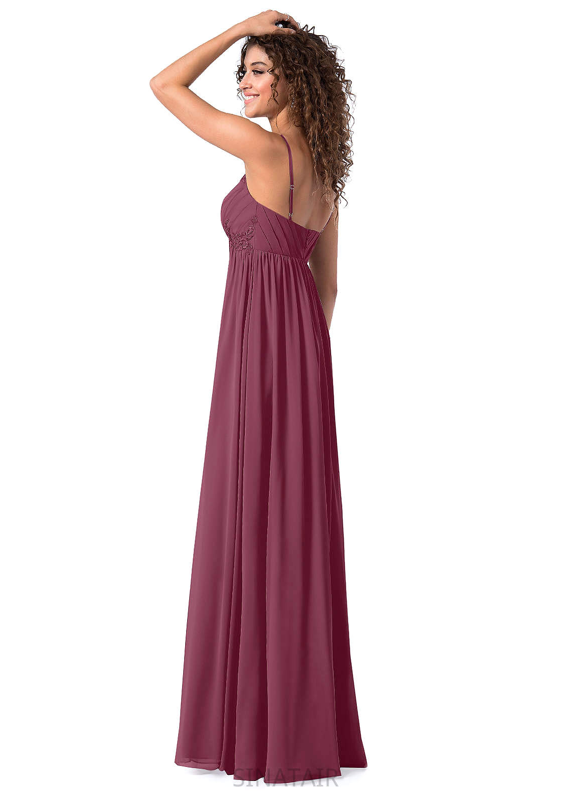 Fatima Floor Length Sleeveless Off The Shoulder Natural Waist A-Line/Princess Spaghetti Staps Bridesmaid Dresses