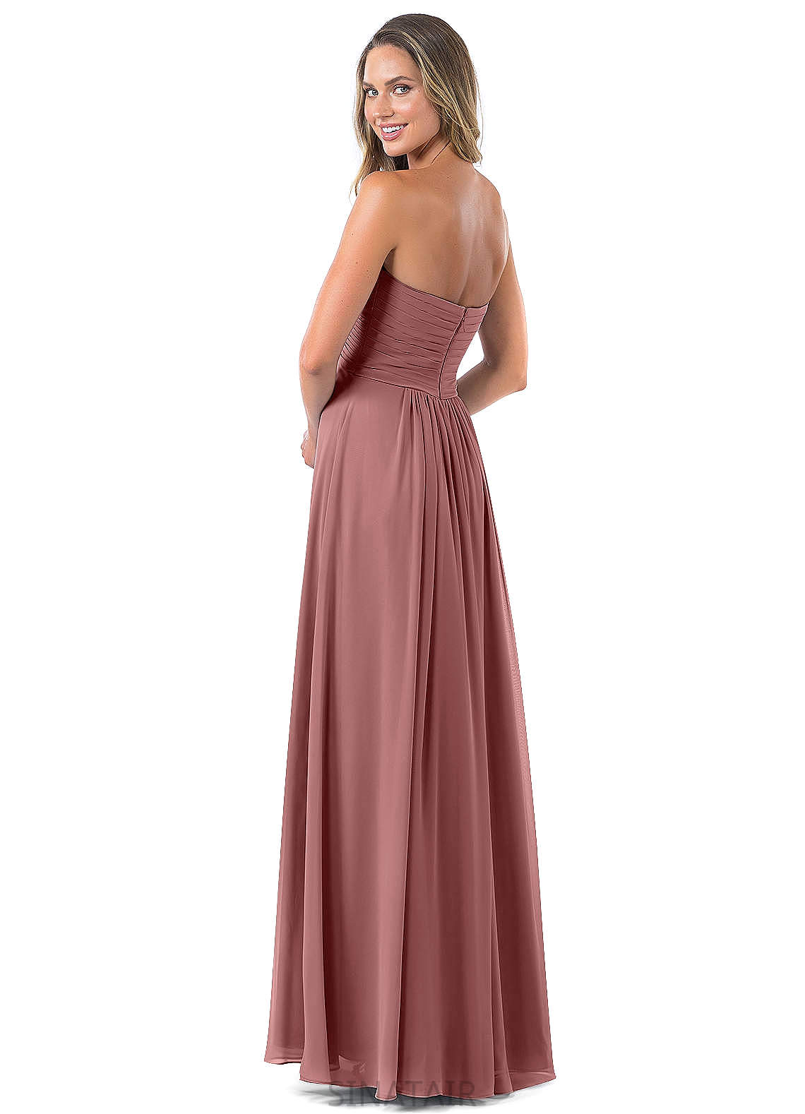 Micaela Natural Waist V-Neck A-Line/Princess Sleeveless Floor Length Bridesmaid Dresses