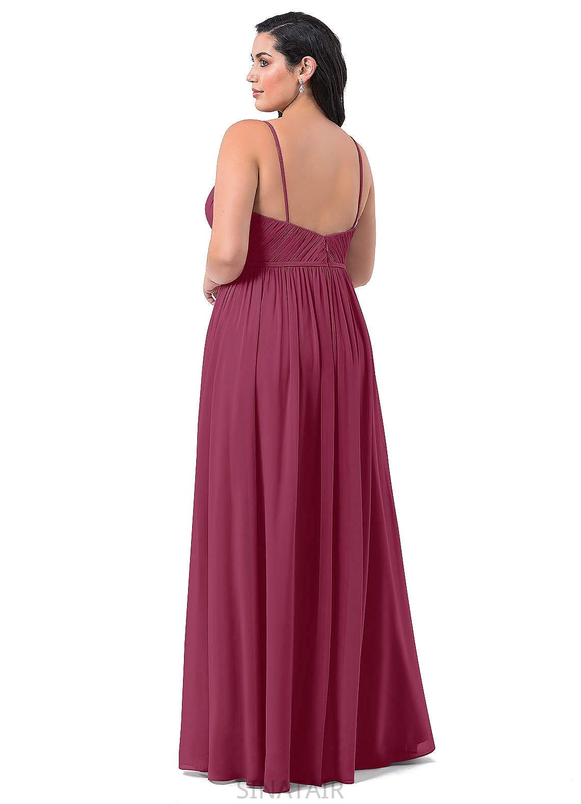 Kali Sleeveless Natural Waist Floor Length Straps A-Line/Princess Bridesmaid Dresses