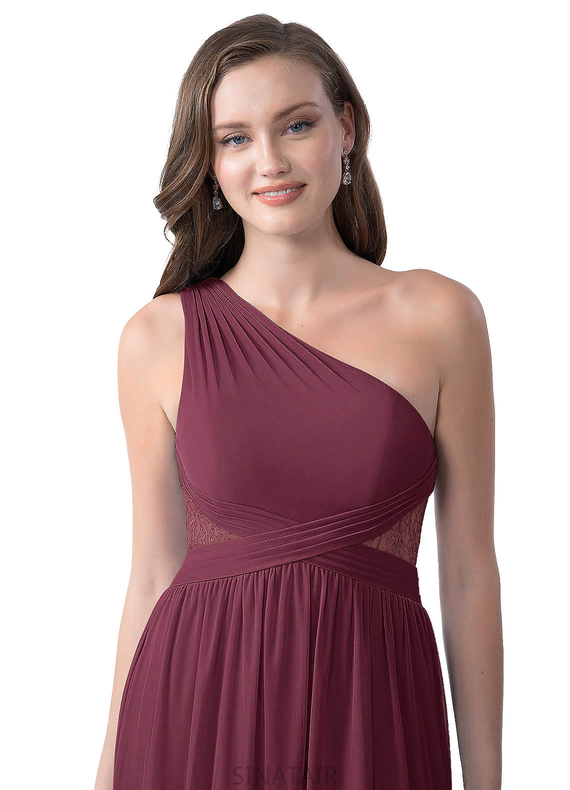 Catalina Natural Waist Floor Length Sleeveless V-Neck A-Line/Princess Bridesmaid Dresses