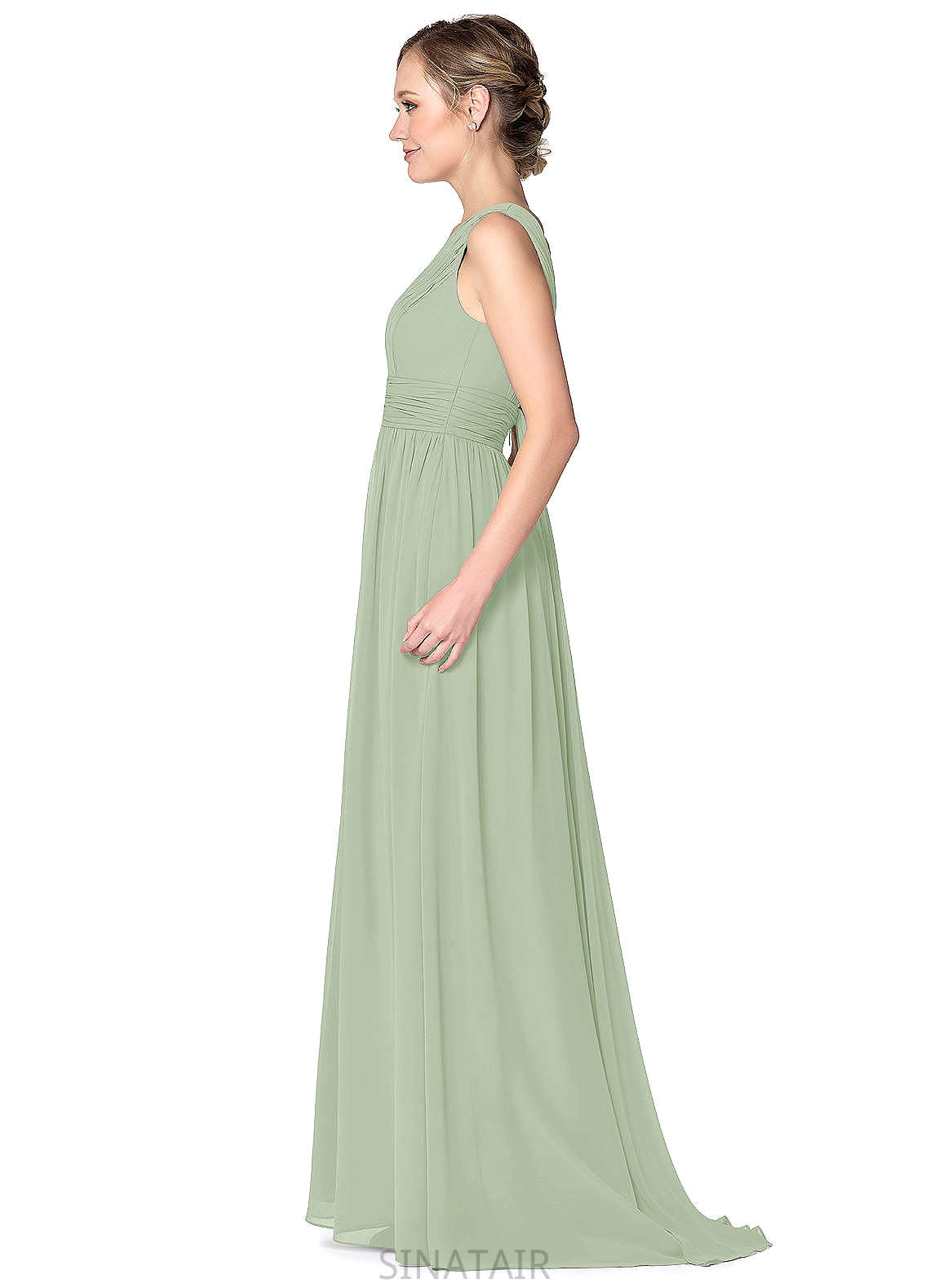 Clara Knee Length Natural Waist A-Line/Princess Sleeveless Straps Bridesmaid Dresses