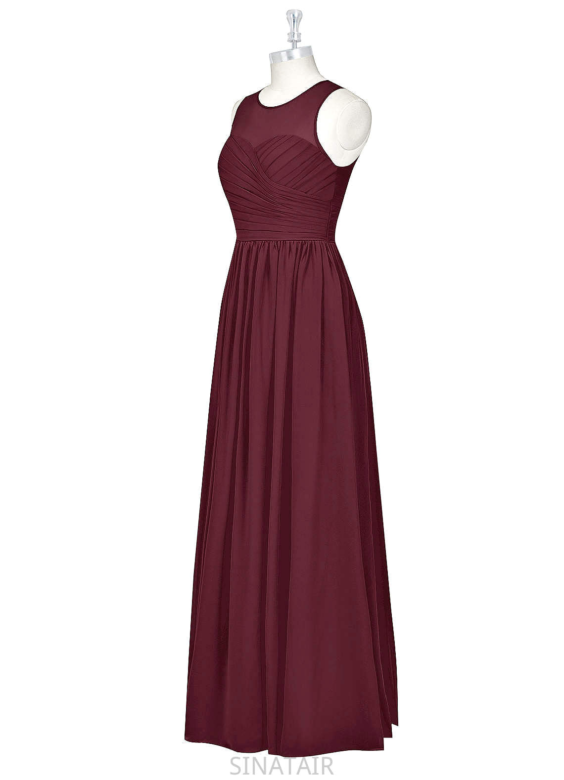 Persis V-Neck Floor Length Natural Waist Sleeveless A-Line/Princess Bridesmaid Dresses