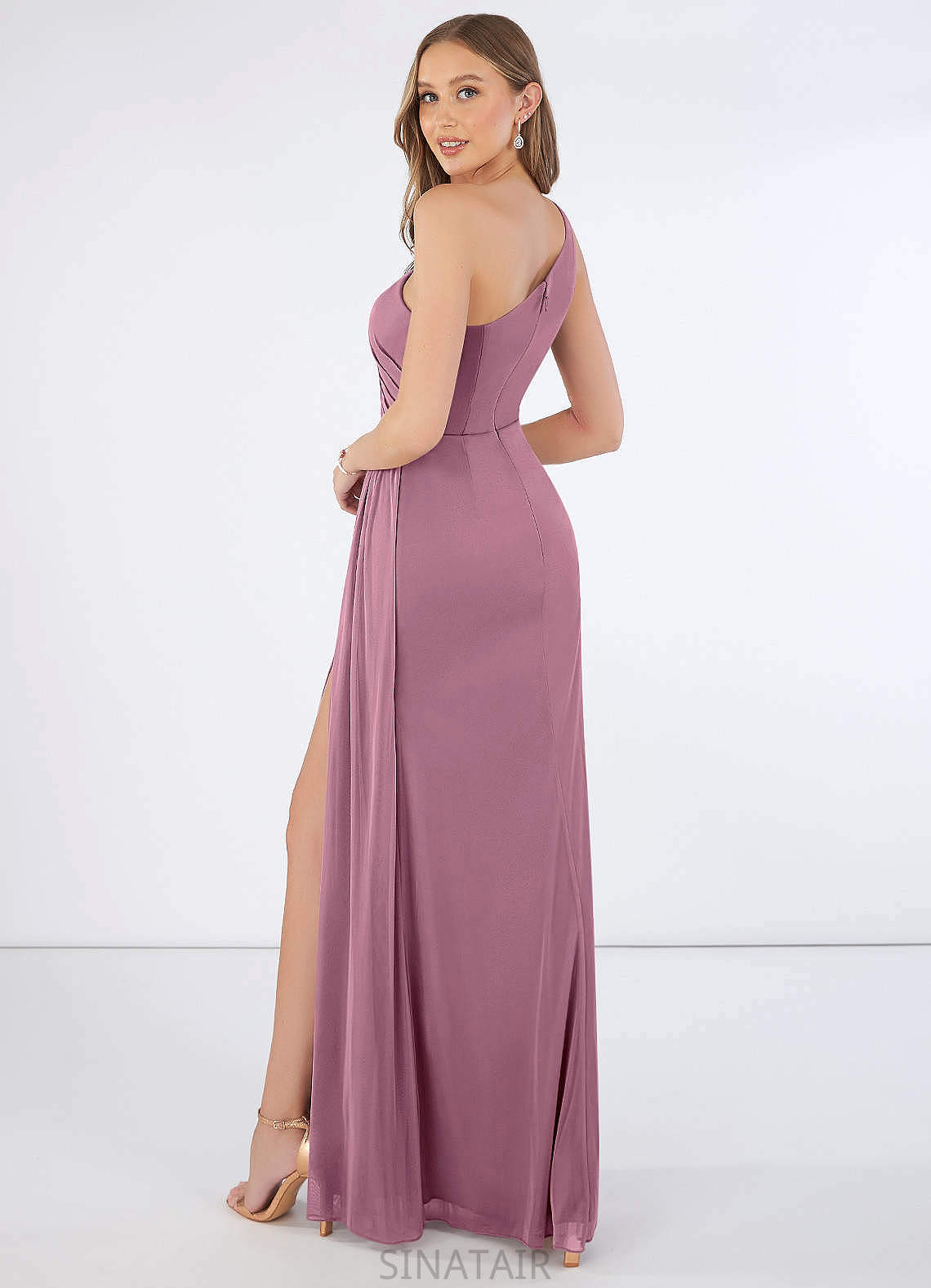 Regan A-Line/Princess Natural Waist Straps Sleeveless Floor Length Bridesmaid Dresses