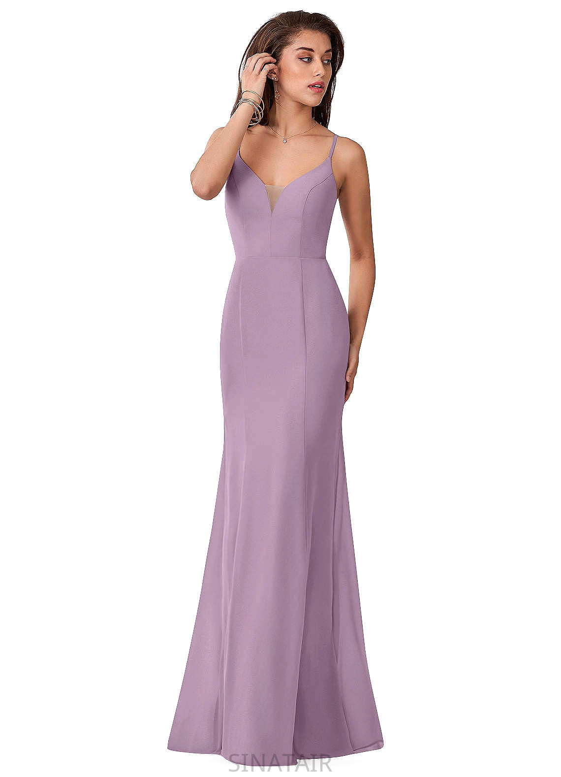 Sadie Floor Length Straps Sleeveless A-Line/Princess Natural Waist Bridesmaid Dresses