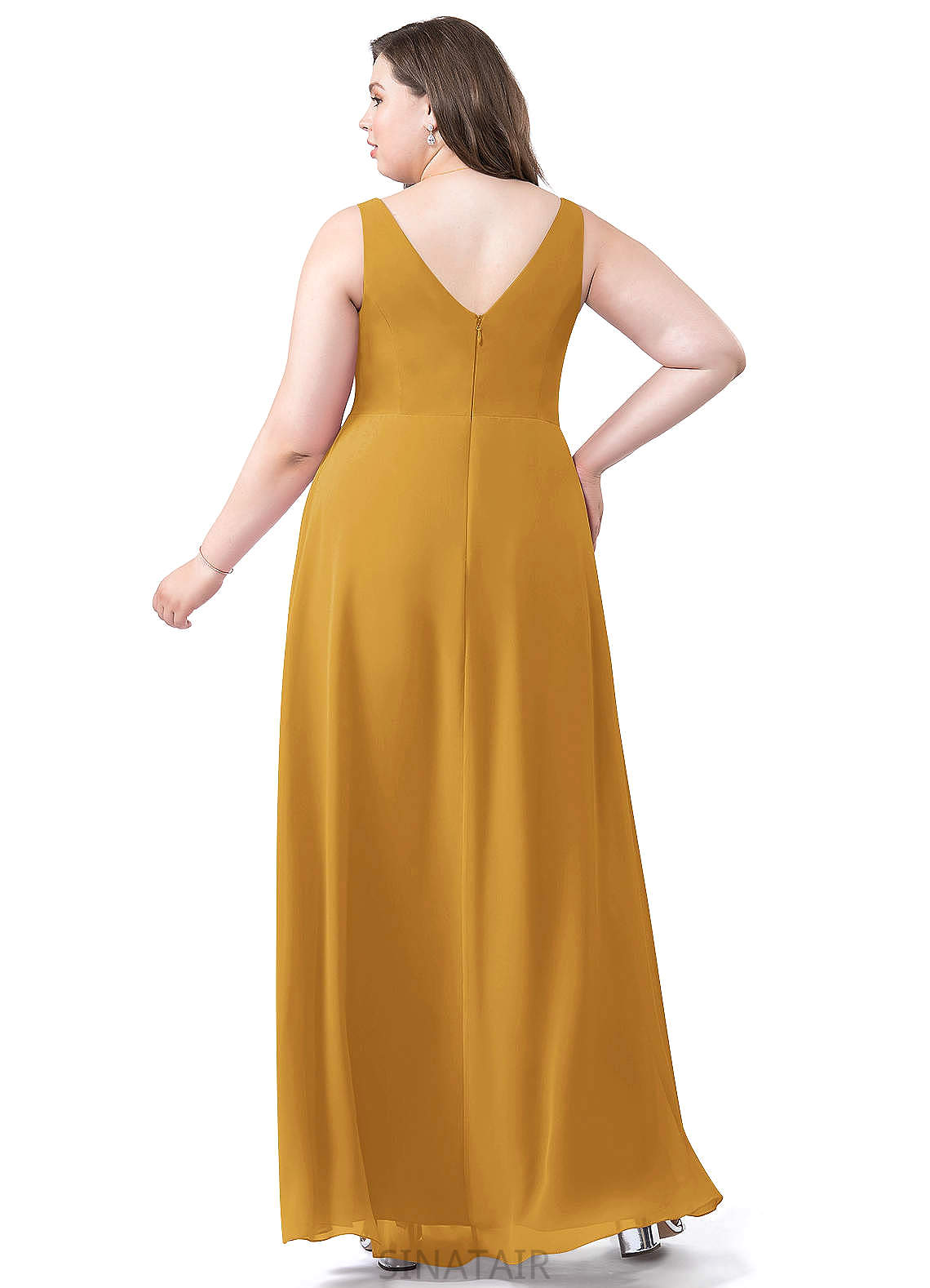 Hanna Sleeveless Natural Waist A-Line/Princess Spaghetti Staps Floor Length Bridesmaid Dresses