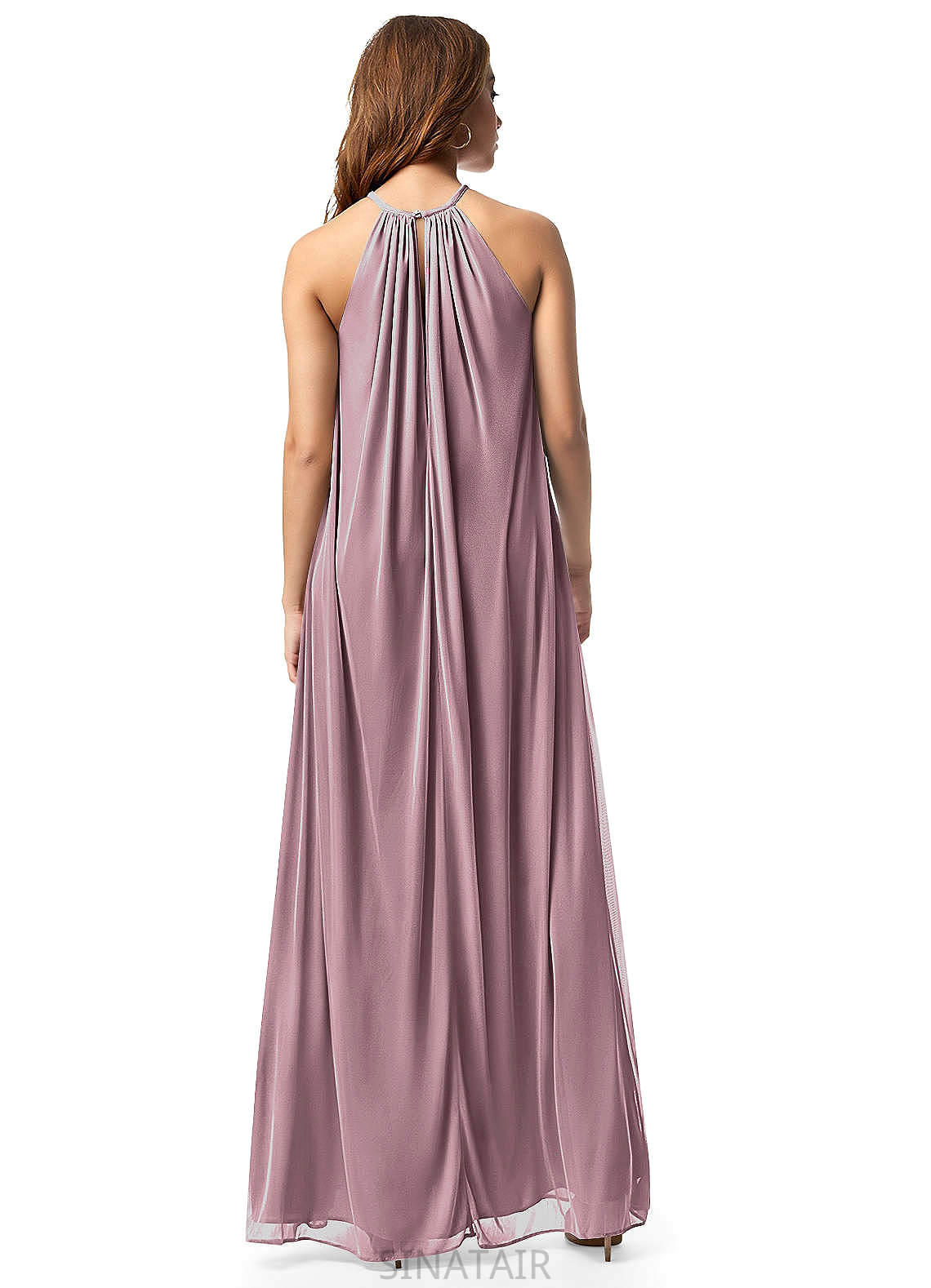 Alexa Natural Waist Sleeveless One Shoulder High Low A-Line/Princess Bridesmaid Dresses