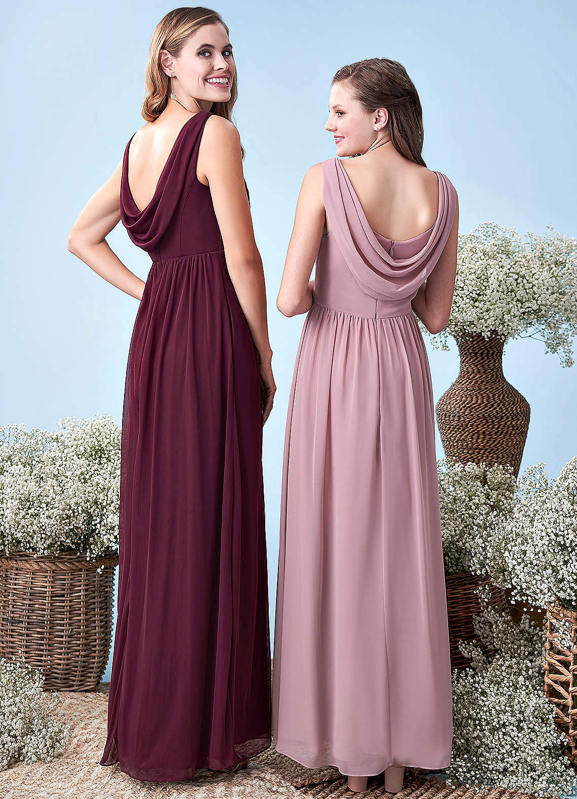 Kaitlynn Sleeveless Scoop A-Line/Princess Natural Waist Floor Length Bridesmaid Dresses