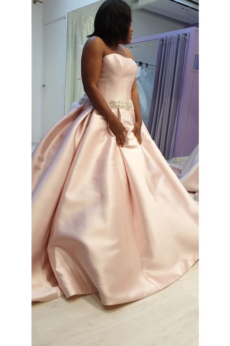 Wedding Dresses Strapless Satin A Line With SJSP9LAL4E5