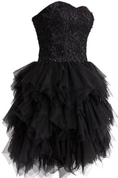 Mini Princess Strapless Ruffled Homecoming Cocktail Dress D0237