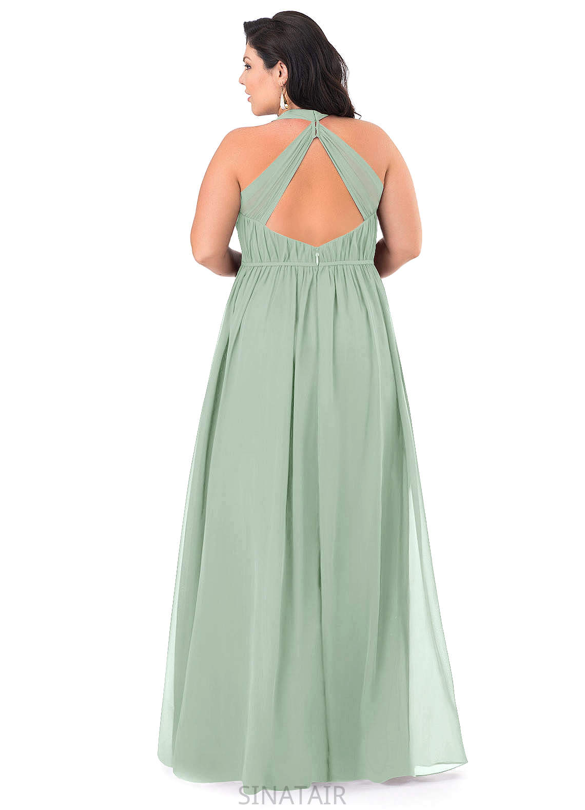 Willa Floor Length Trumpet/Mermaid Natural Waist Sleeveless Spandex Bridesmaid Dresses