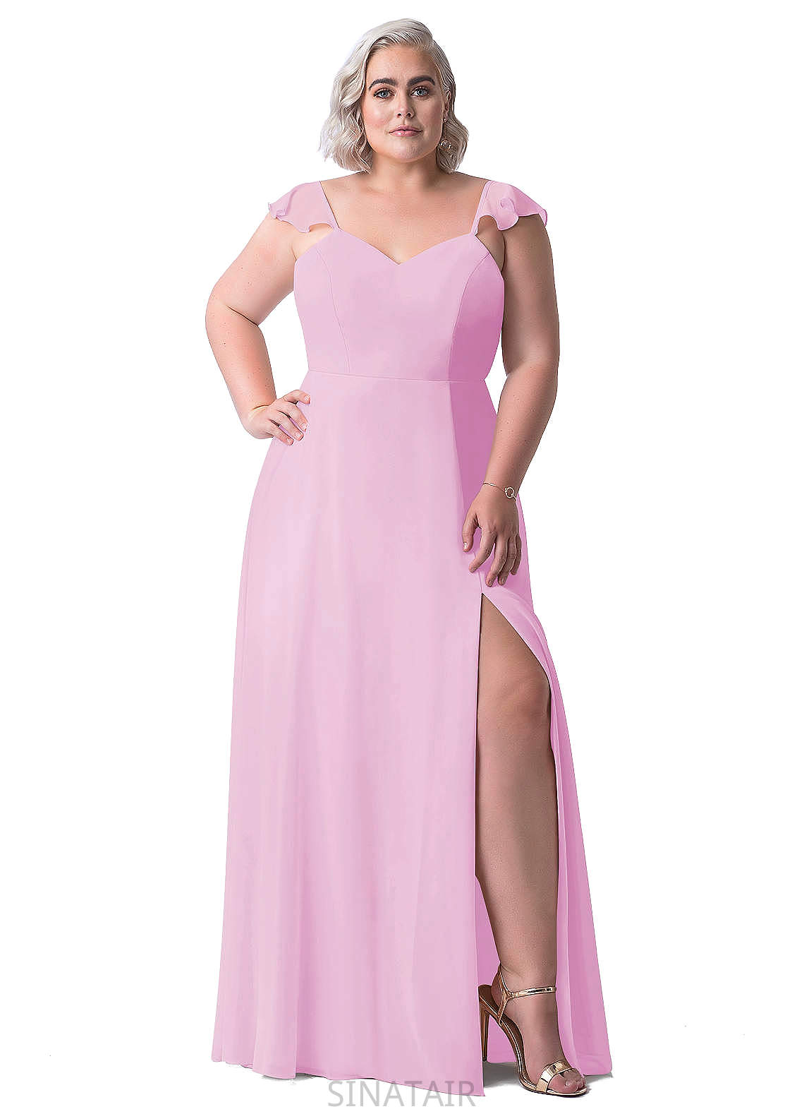 Madilynn A-Line/Princess Sleeveless Empire Waist Floor Length Bridesmaid Dresses