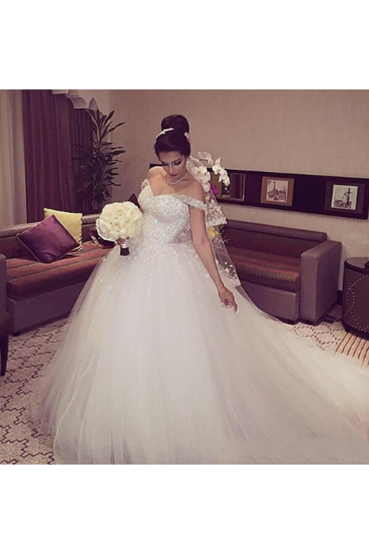 Charming Off The Shoulder Wedding Dresses Elegant SJSPBB4F72M