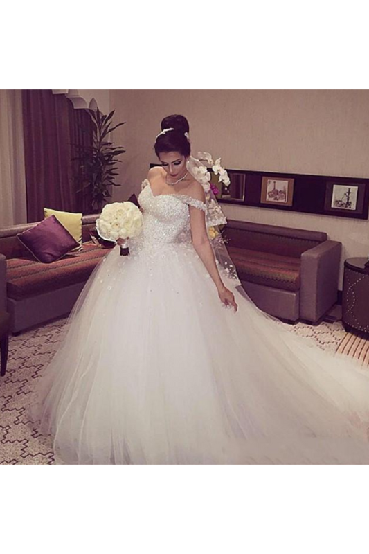 Charming Off The Shoulder Wedding Dresses Elegant SJSPBB4F72M