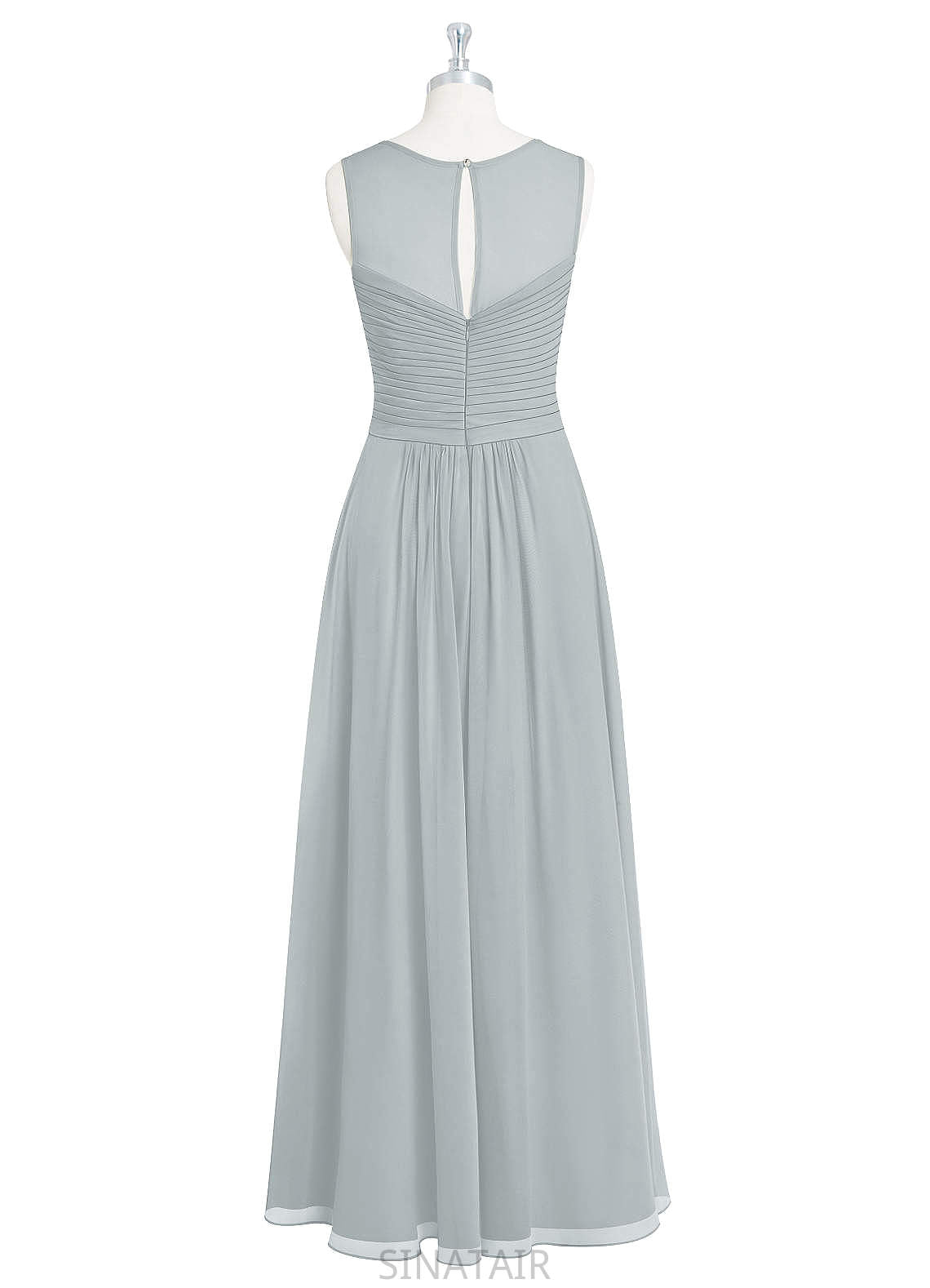 Regan Natural Waist Sleeveless Sheath/Column Floor Length Spaghetti Staps Satin Bridesmaid Dresses