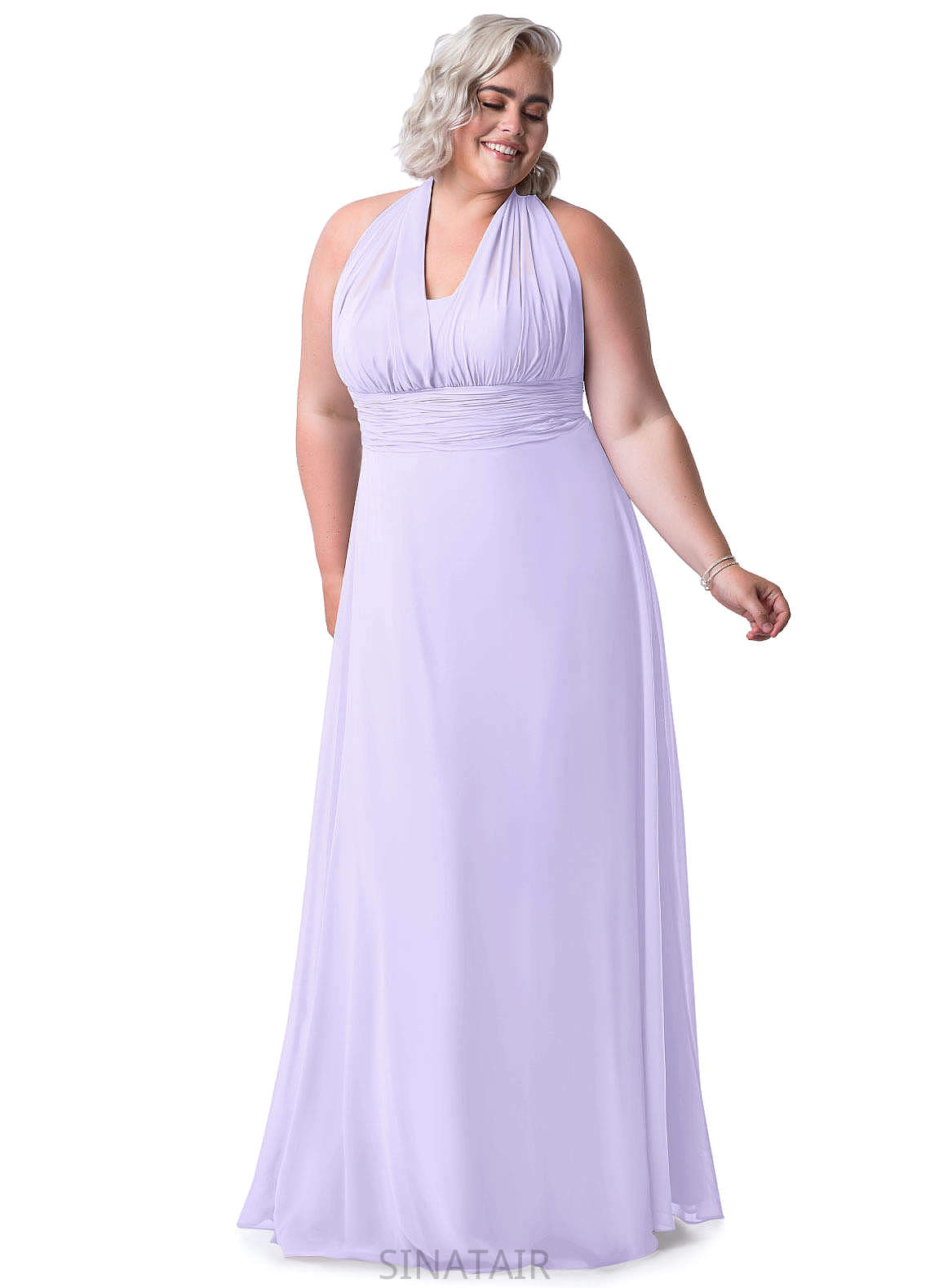 Reagan Natural Waist A-Line/Princess Floor Length Spaghetti Staps Sleeveless Bridesmaid Dresses