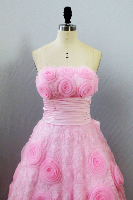 Lovely Wedding Dresses A Line Sweetheart Ball Gown Pink