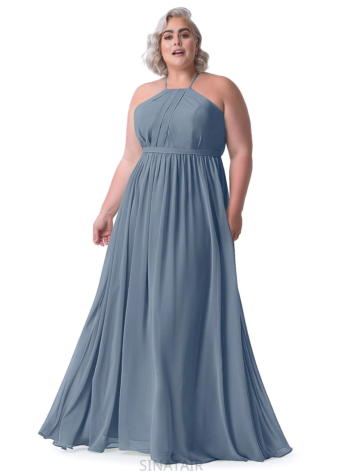 Holly V-Neck Natural Waist A-Line/Princess Floor Length Sleeveless Bridesmaid Dresses