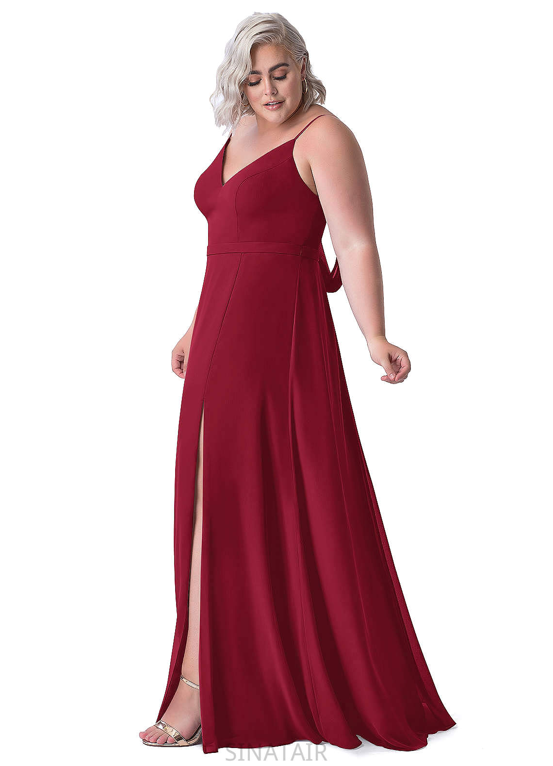 Livia Natural Waist Scoop A-Line/Princess Sleeveless Floor Length Bridesmaid Dresses