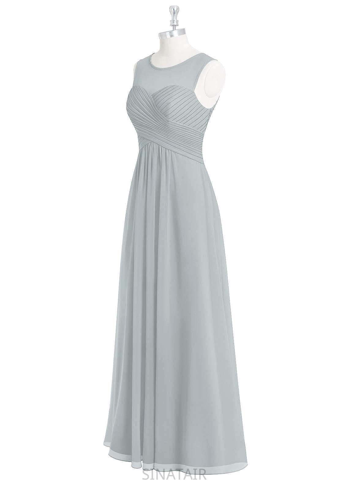 Regan Natural Waist Sleeveless Sheath/Column Floor Length Spaghetti Staps Satin Bridesmaid Dresses