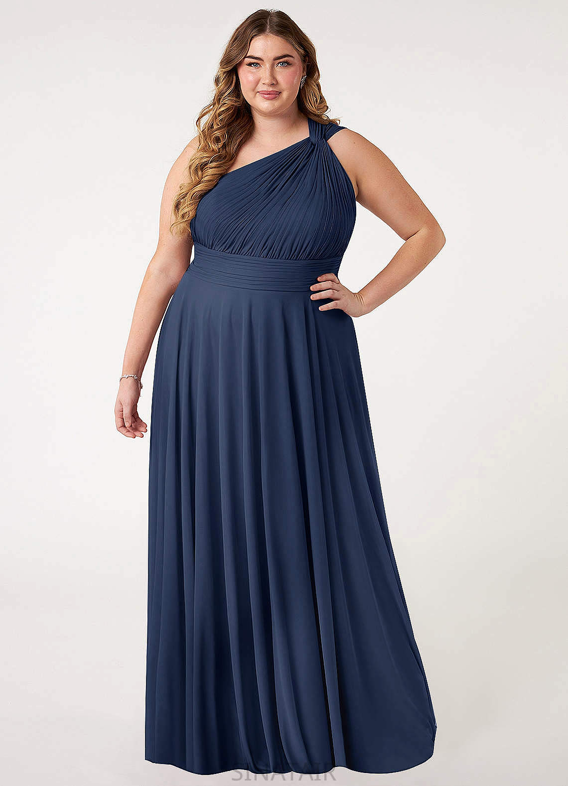 Rosalie Sleeveless Floor Length A-Line/Princess Spaghetti Staps Natural Waist Bridesmaid Dresses