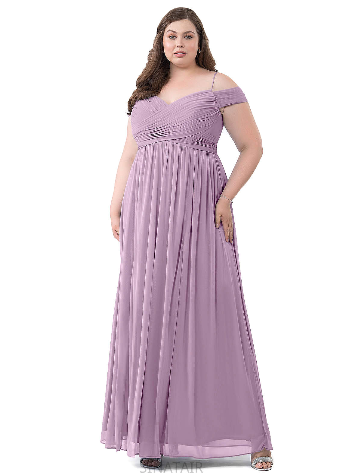 Jayla Sleeveless One Shoulder Natural Waist A-Line/Princess Floor Length Bridesmaid Dresses