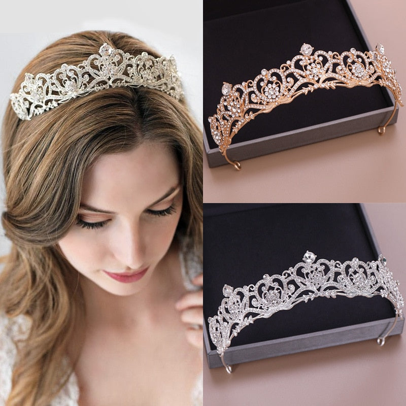 New Wedding Crown Headpiece Baroque Tiara And Crown Fashion Princess