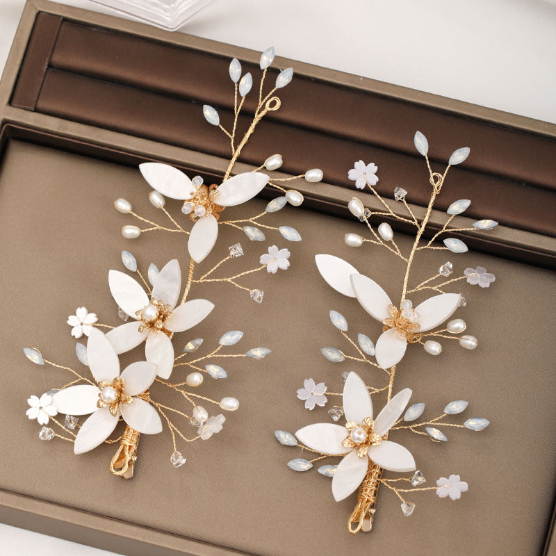 Flower Leaf Headpieces Hairpins Bride Noiva Bridal Wedding Party