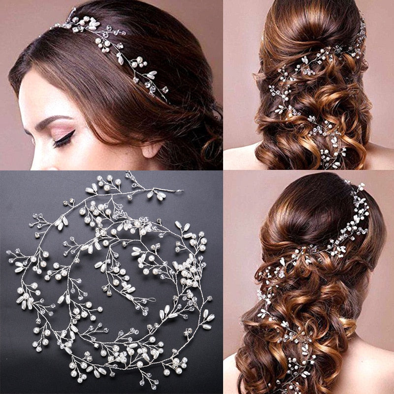 Bridal hair accessories hairpieces tiara lady wedding headpiece tiara beads