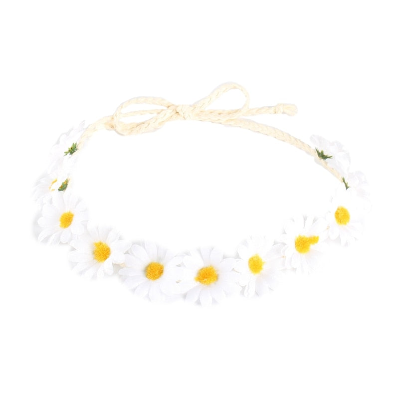 Small Chrysanthemum Headpiece Hair Band Women Wedding Wreath Children Girls Sun Flower