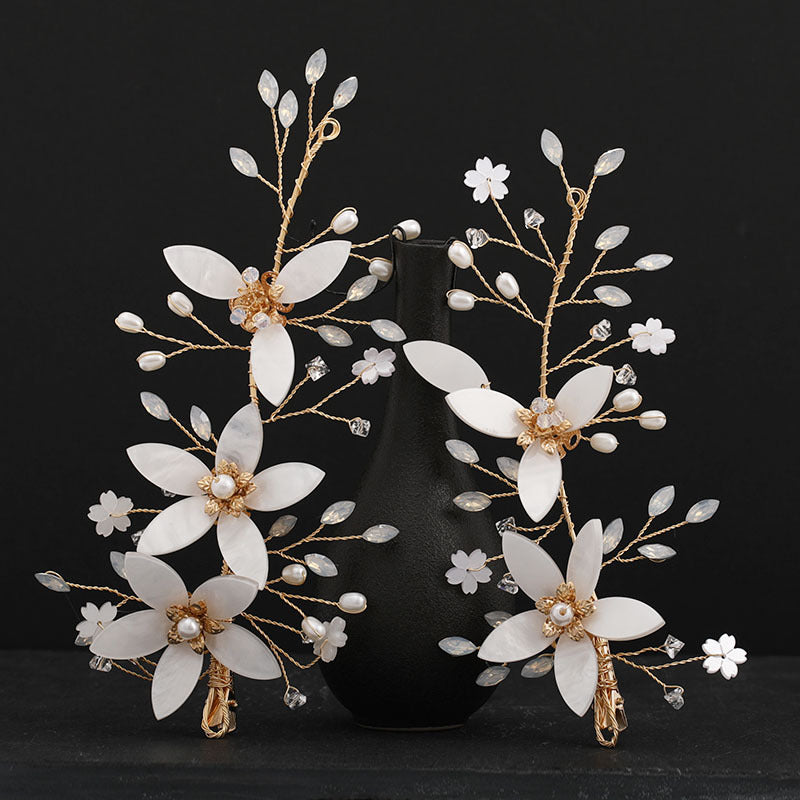 Flower Leaf Headpieces Hairpins Bride Noiva Bridal Wedding Party