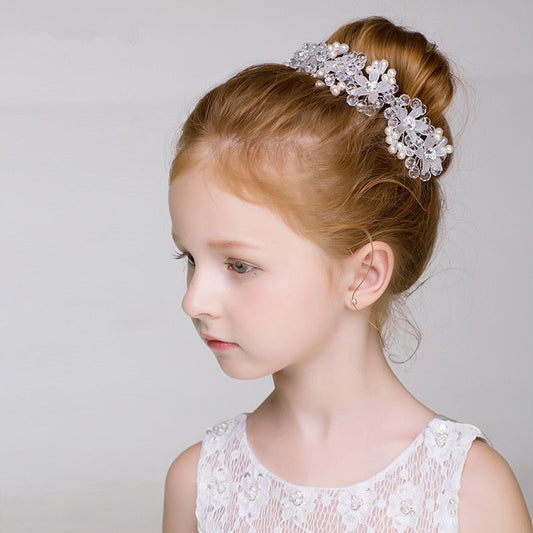 Simulated Pearl Headband Girls Headdress Hair Ornaments Wedding Party Graduation Headpiece