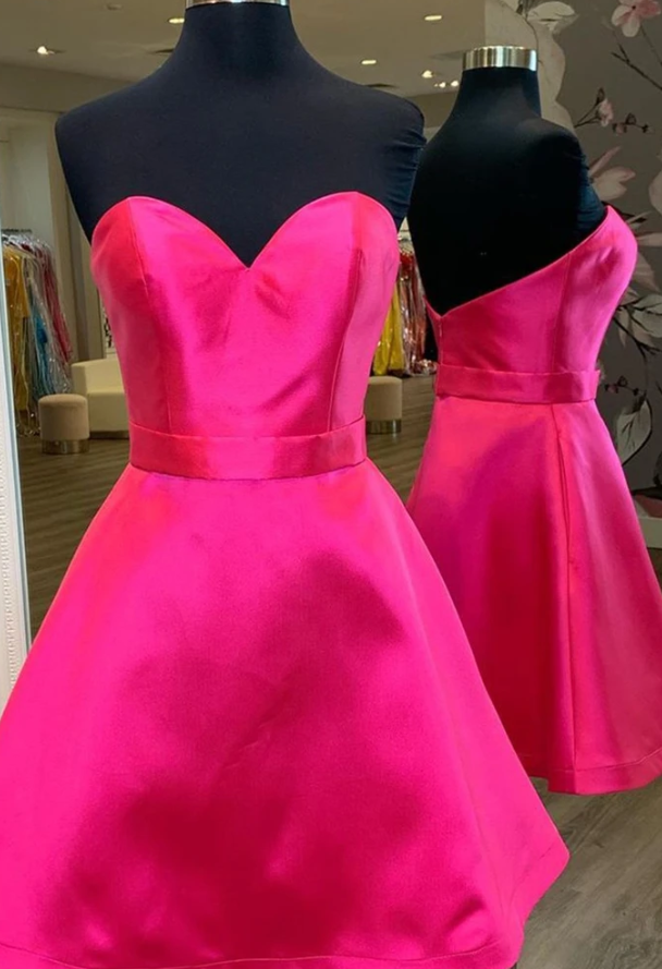 Hot Ida Cocktail Pink Homecoming Dresses Formal Graduation Dress CD11489