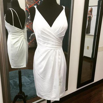 Straps Short White Homecoming Dresses Cocktail Jazlene Dress CD11934