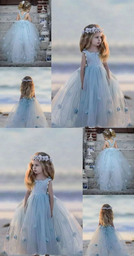 Princess Floor Length Flower Girl Homecoming Dresses America Dress CD12109