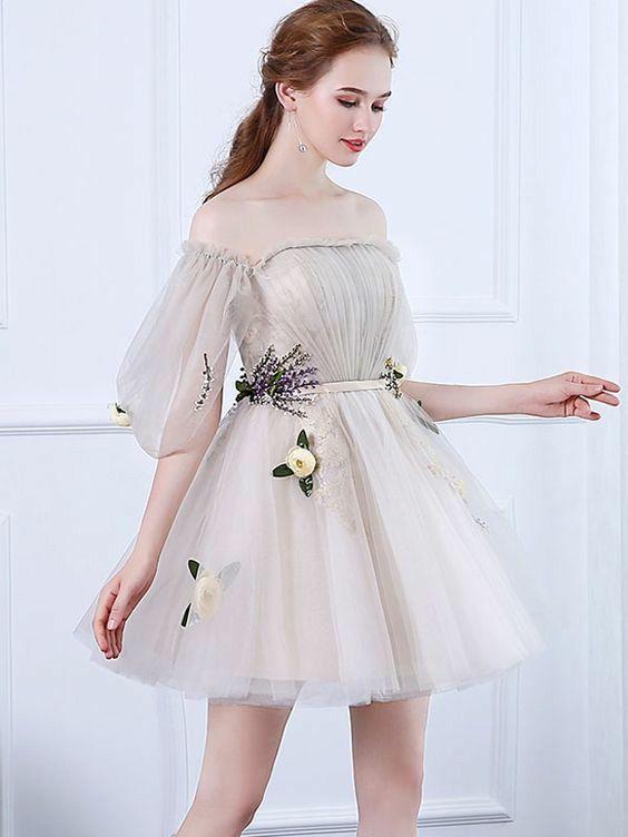 Mini Off-The-Shoulder Charming Party Dress Homecoming Dresses Cocktail Dahlia CD14344