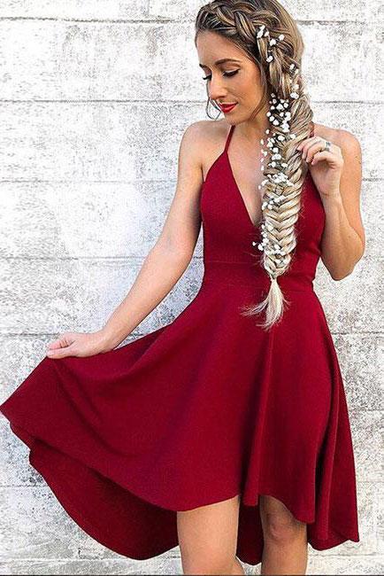 Homecoming Dresses Casey BURGUNDY COCKTAIL DRESS CD17975