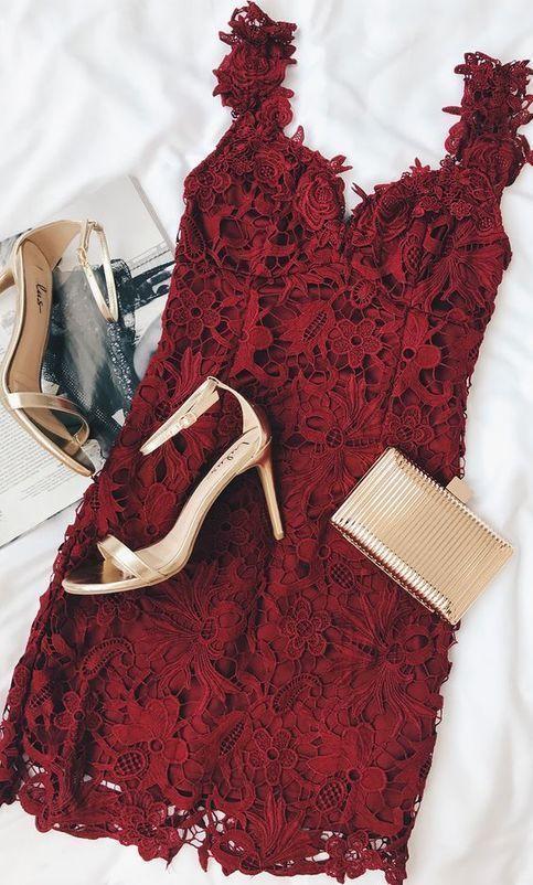 Cute Burgundy Short A Line Homecoming Dresses Pru Lace Party Dress 2024 Gowns CD2024