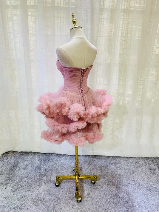 Lovely Sweetheart Beaded Short Dress Party Pink Aliana Cocktail Homecoming Dresses Dress CD21263