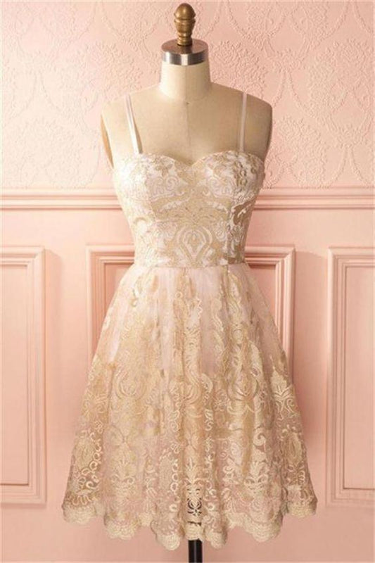 Homecoming Dresses Harper Lace Cocktail Spaghetti Straps Classy Dresses CD23092