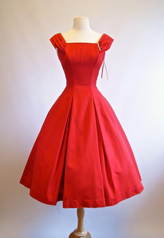 1950S Vintage Ball Gown Red Mini Short Homecoming Dresses Nicole Cocktail Dress Party Gowns