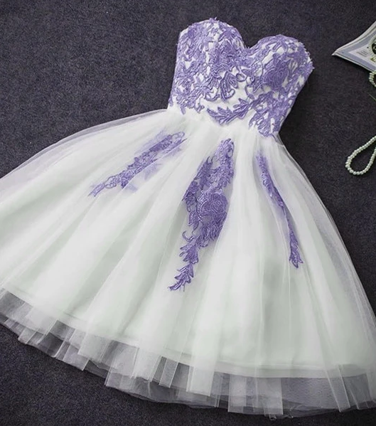 Cute Simple Tulle With Applique Short Party Dress Lovely Formal Dress Amina Homecoming Dresses Lace 2024 DH3633