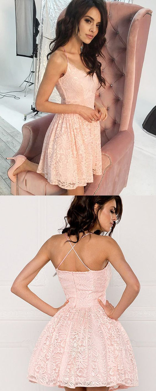 Charming Lace Cocktail Homecoming Dresses Ariana Party Dress Sexy Short Mini Dress CD4133